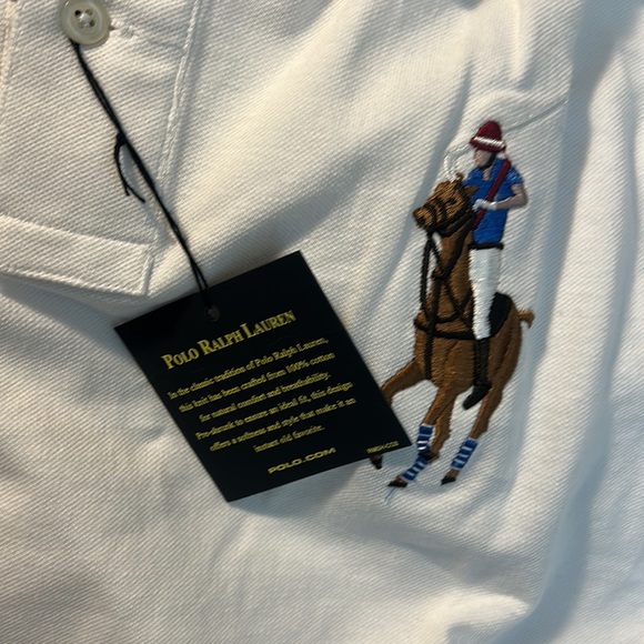 Polo by Ralph Lauren White 4 Large Horse Long Sleeve Polo New - Picture 6 of 6